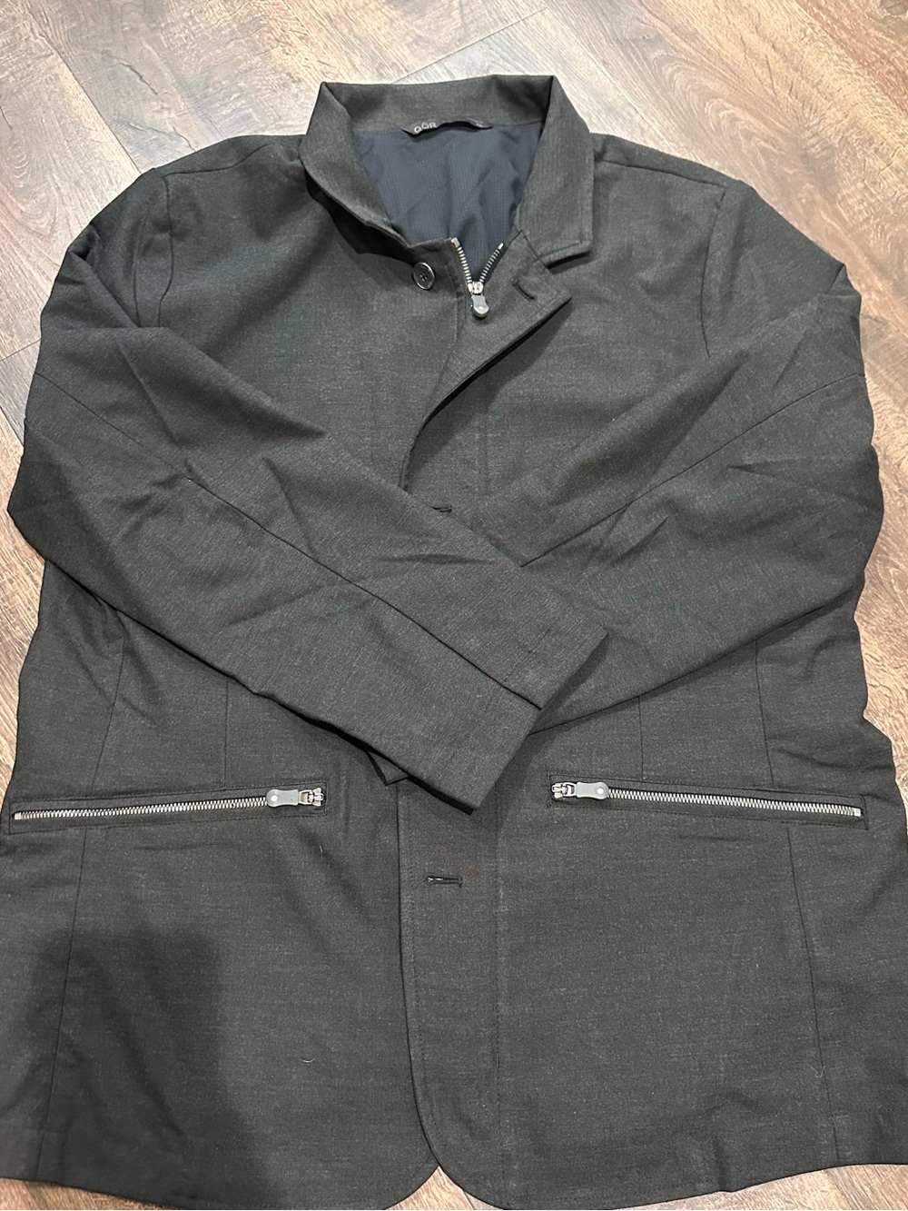 Men's Black Lightweight Zip-Front Shirt Jacket